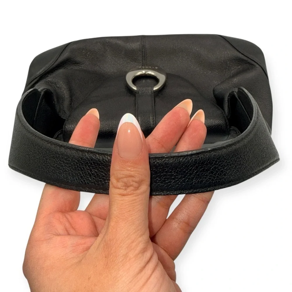 Vintage Bvlgari Catherine Black Pebbled Leather Shoulder Bag